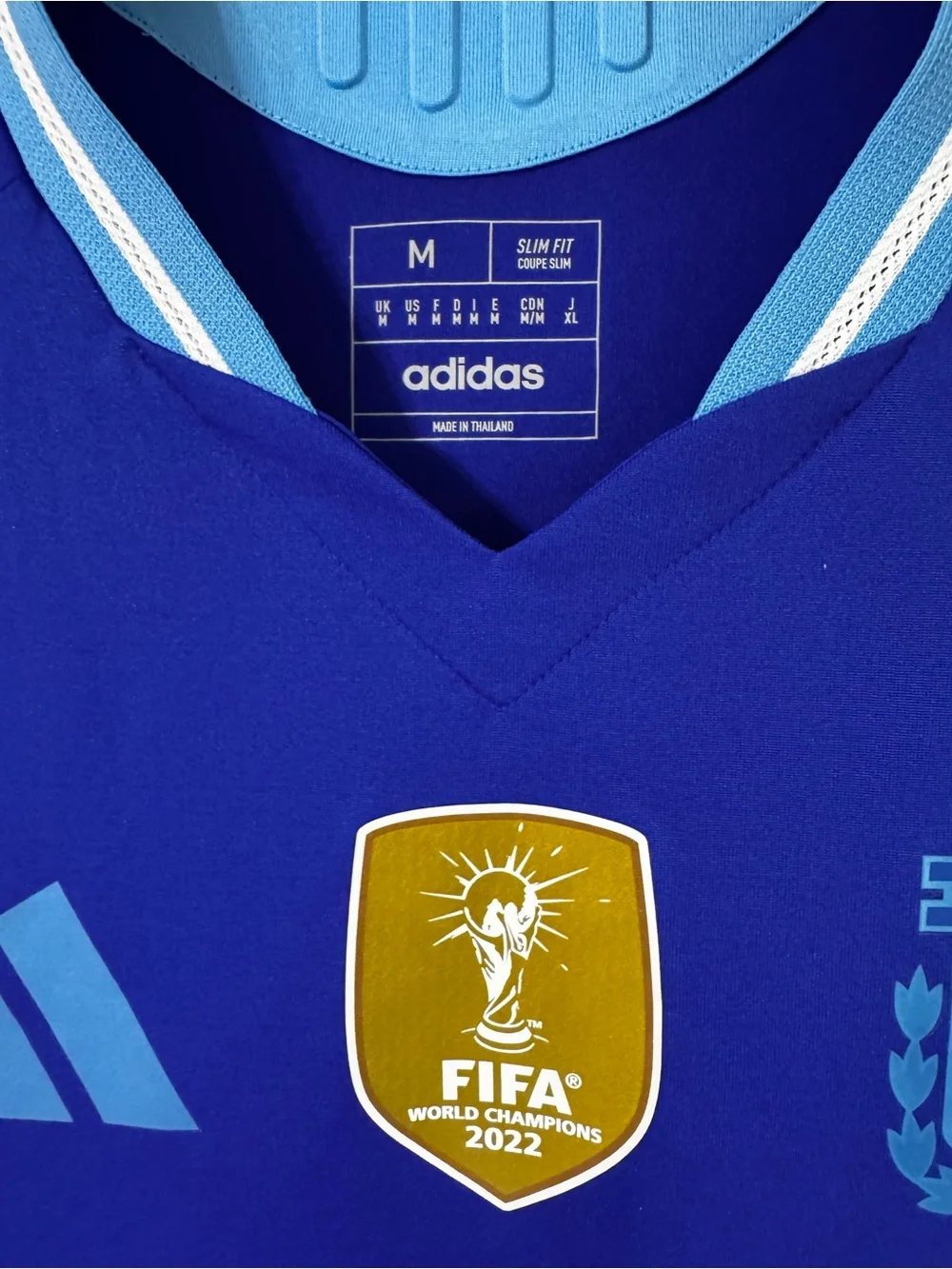 Adidas Argentina 2024 Away Authentic Player Jersey Men's Medium M FIFA Patch Blu
